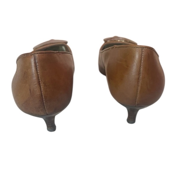 Lauren Ralph Lauren Kitten Heel Leather Pumps in Tan Women’s Sz 8.5 - Picture 3 of 8